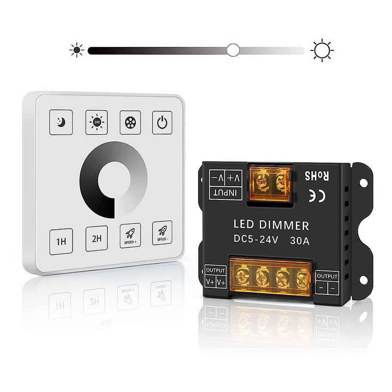 Wireless RF Touch Panel LED Light Controller for Monochrome Two-Color and RGB Lights