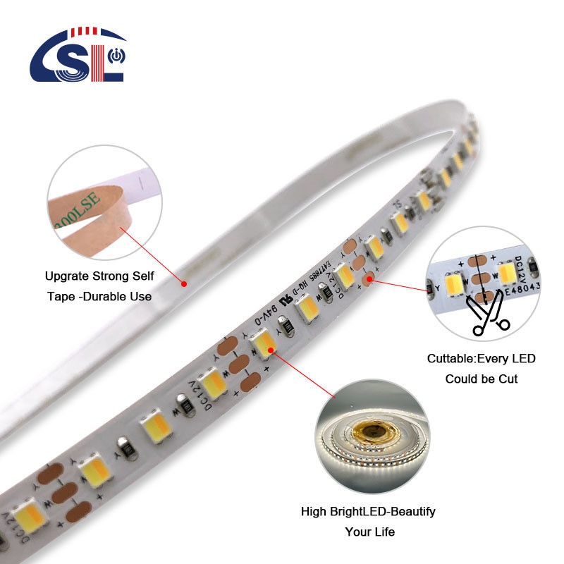 2835 CCT LED Strip 120Leds/m Dual White Color Temperature Adjustable Flexible Tape