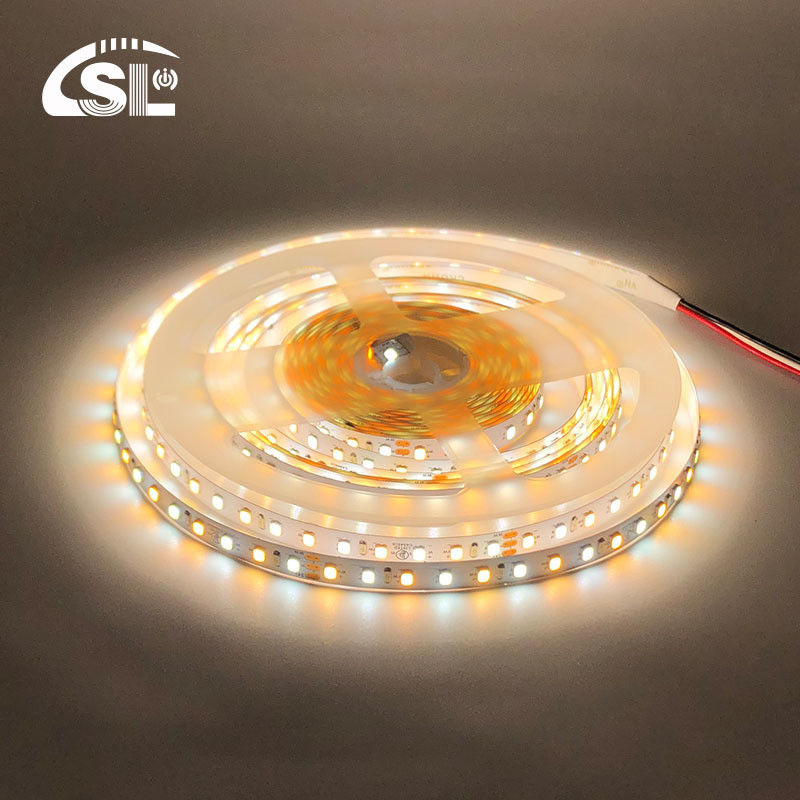 CCT High Brightness 8mm 120LEDs 3000K-6500K Dual Color SMD2835 LED Strip Light with 3-