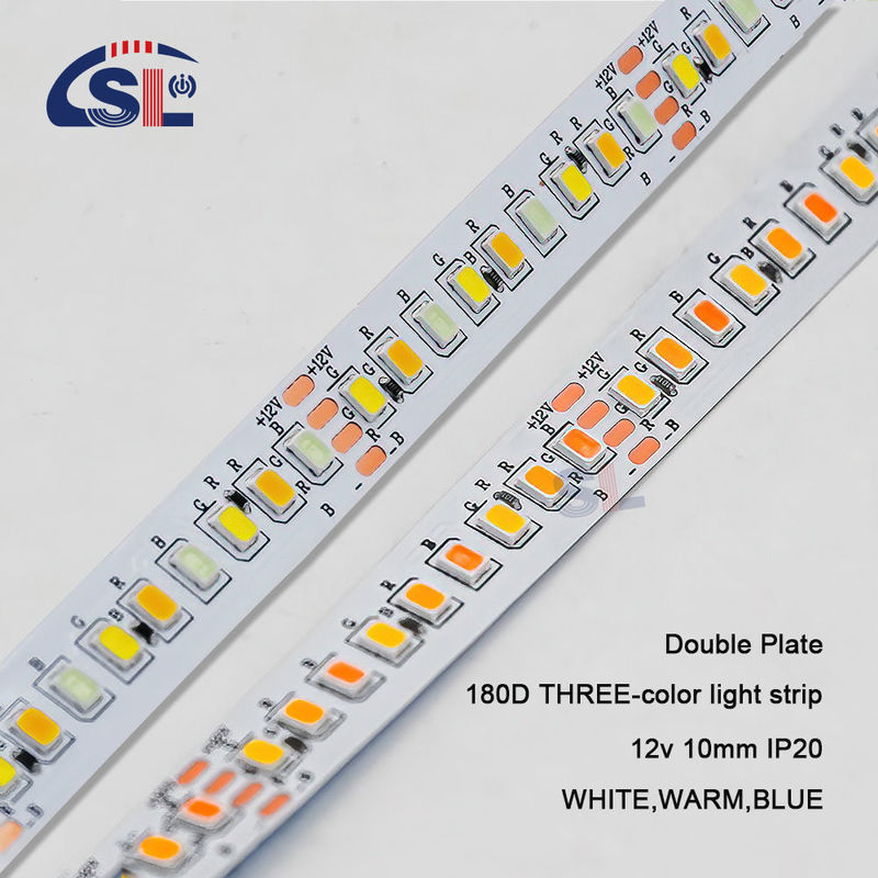 10mm 2835 180D Warm White Blue 12V LED Lighting Strip for Residential Mirror Bathroom Lighting