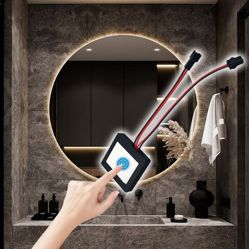 Max. 3A Current Touch Sensor Switch for Mirror 50*46*10mm Product Size Smart LED Light