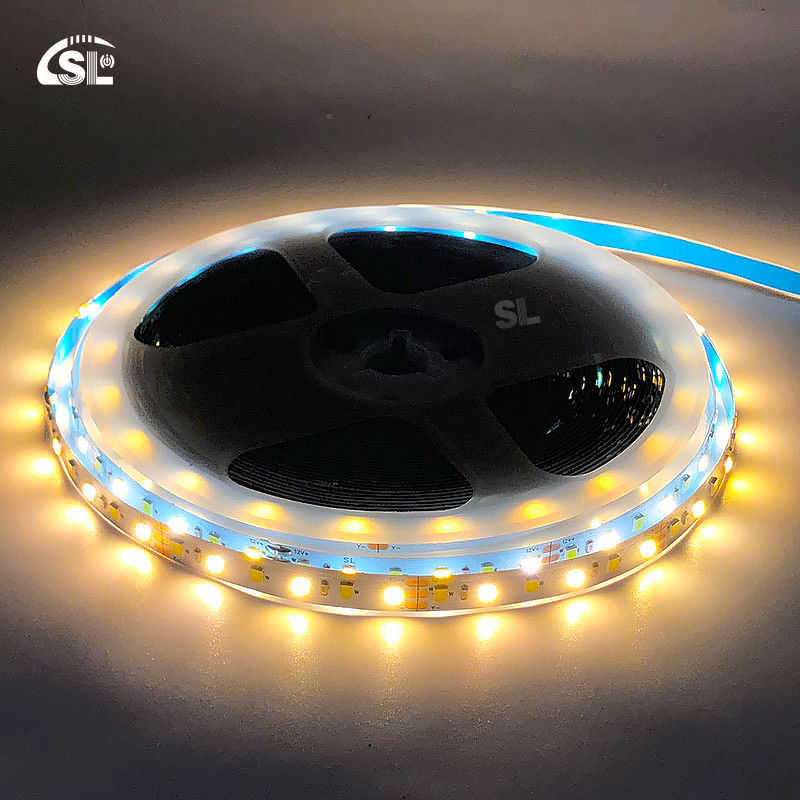 Double Colors LED Light Strips SMD 2835 120D 8mm 1200-1600LM 2700K-6500K 35Copper Ra70
