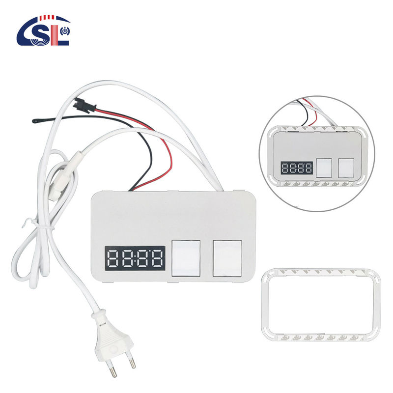 Integrated Mirror Touch Dimmer Switch 2 Gang Time Temperature Display Defogger Inductive Switches 12V 5A 60W