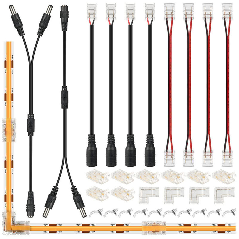 DIY Home Lighting Plastic 8mm 2 Pin SMD Cob Led Strip Connector for Modern Design